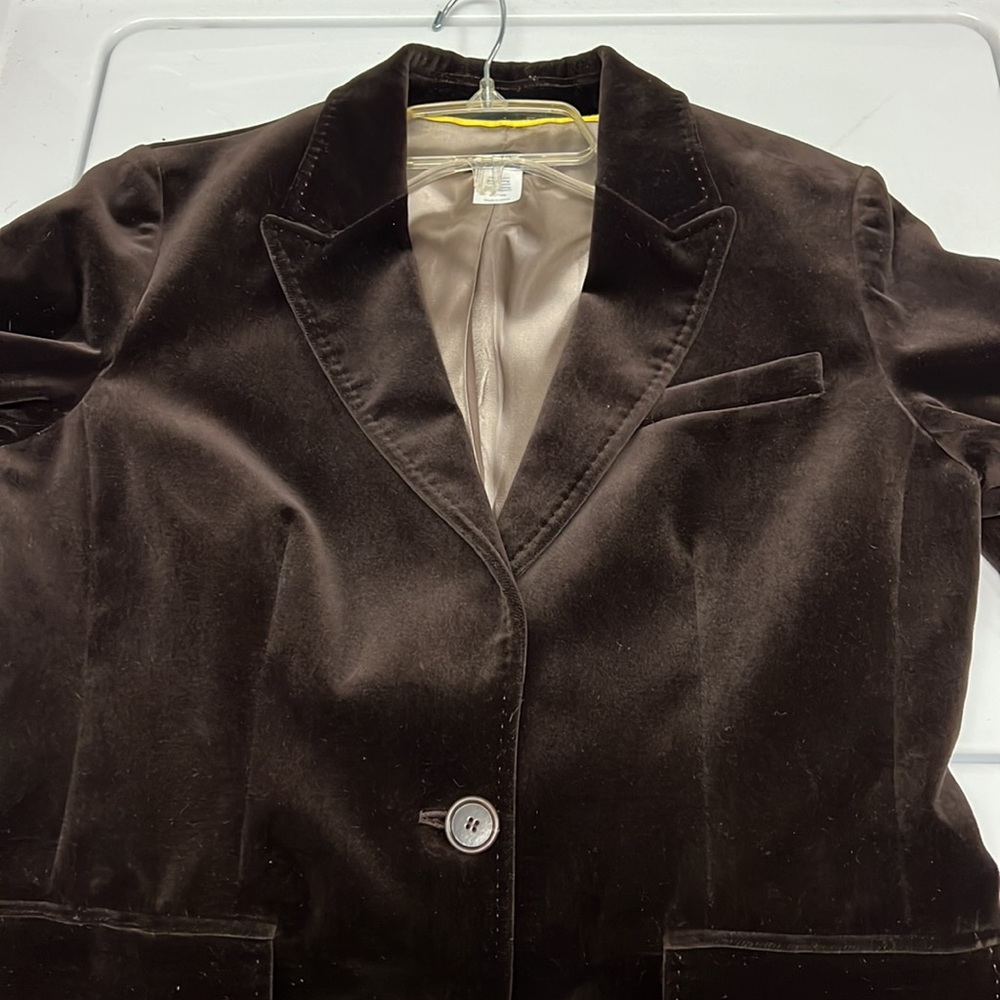NWOT J.Crew beautiful chocolate brown one button blazer size 8